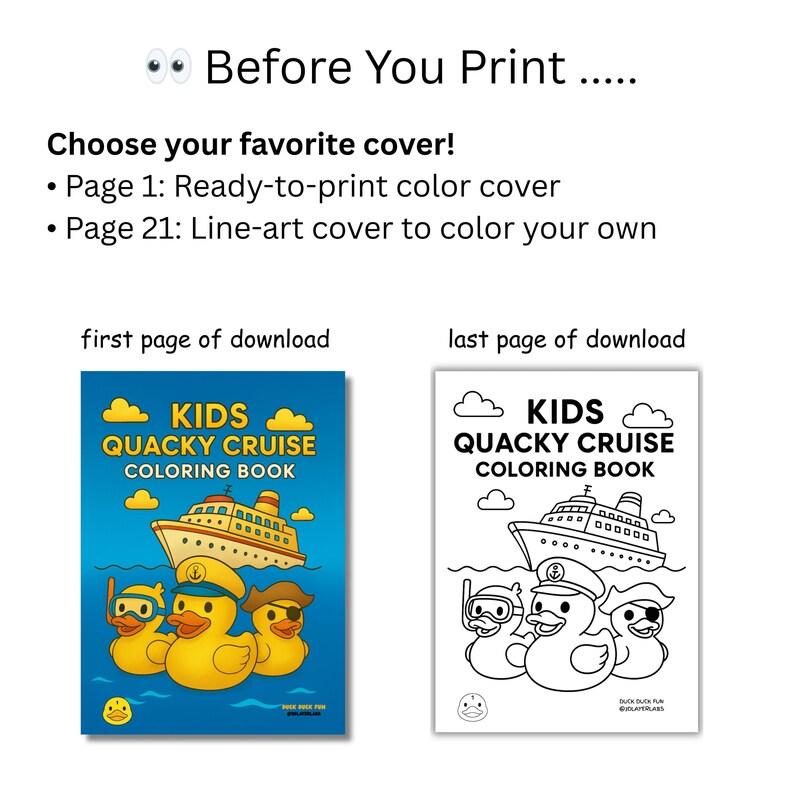 Cruise Coloring Book Kids Cruise Entertainment Activity Printable Duck Hide Seek Family Fun Vacation Memory Keepsake Gift Travel Art Project image 10