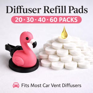 Car Diffuser Pad Felt Freshener Disc Replacement Cotton Diffuser Vent Accessory Scent Clip Refill Insert Vehicle Fragrance Essential Oil