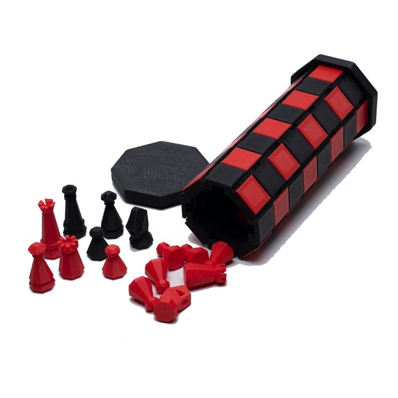 Travel Chess Set Tan Black Checkers Game Board Roll Up Portable Chess Vacation Entertainment Camping Activity Kit Compact Strategy Game image 16