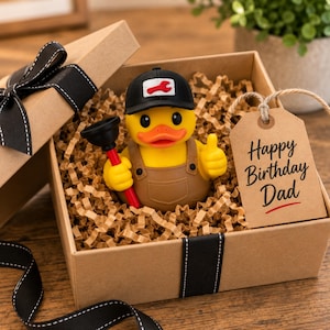 Plumber Gift Men Dashboard Duck Desk Buddy Appreciation Gift Electrician Tradesman Thank You Gag Novelty Bathroom Humor Office Decoration image 9