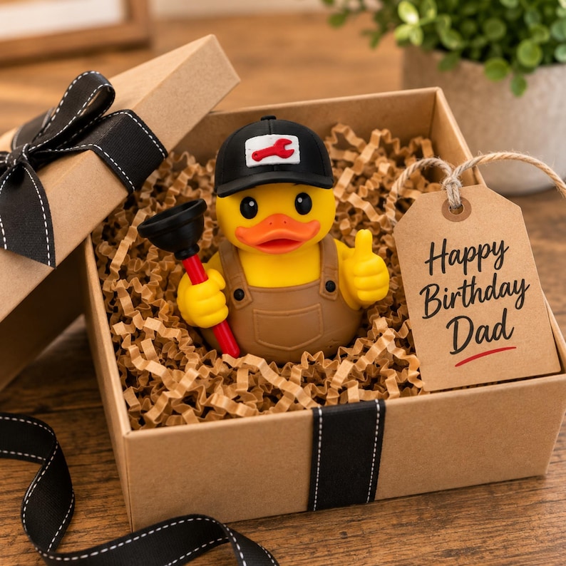 Plumber Gift Men Dashboard Duck Desk Buddy Appreciation Gift Electrician Tradesman Thank You Gag Novelty Bathroom Humor Office Decoration image 9