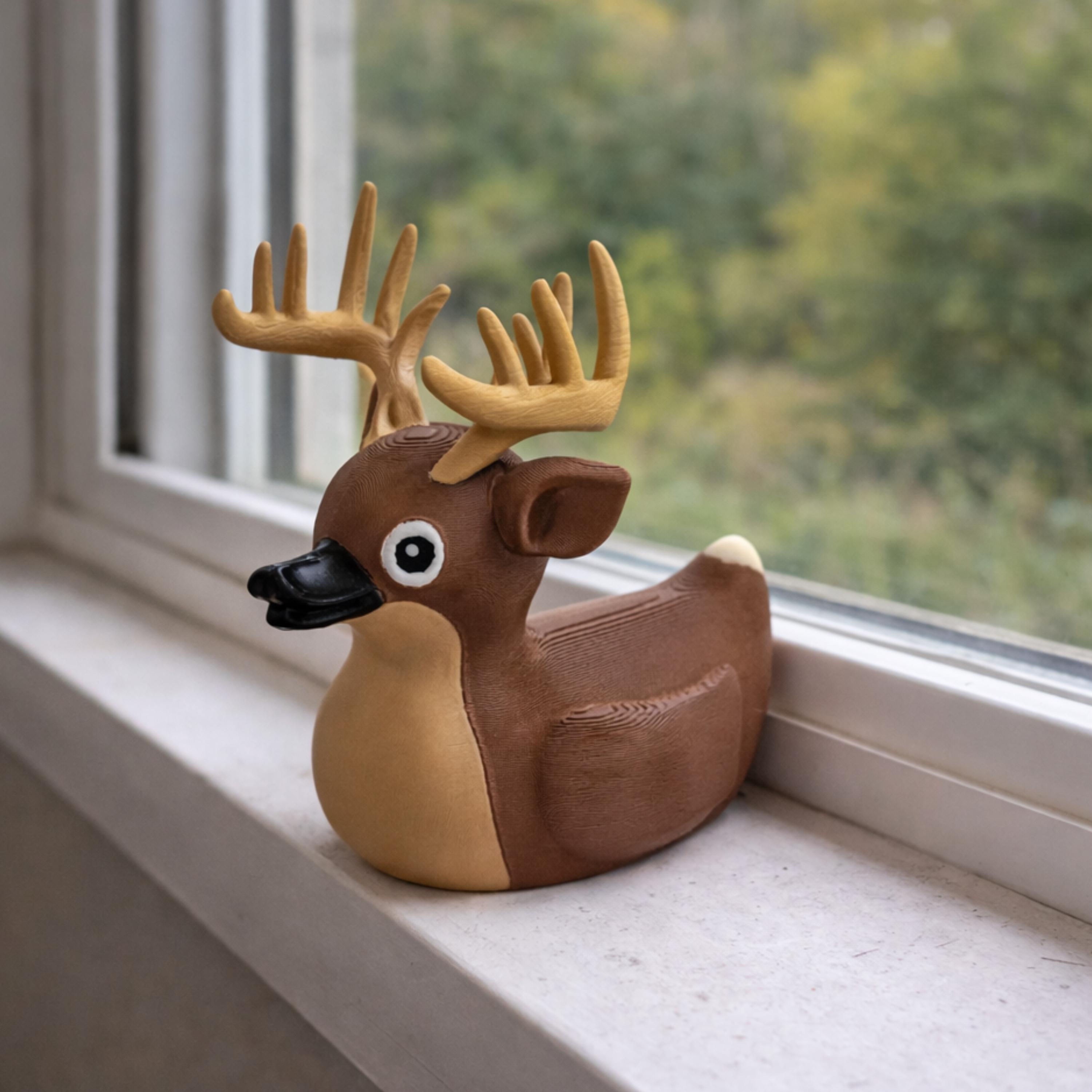 Whitetail Deer Duck 4x4 Collectible Hunting Cabin Rustic