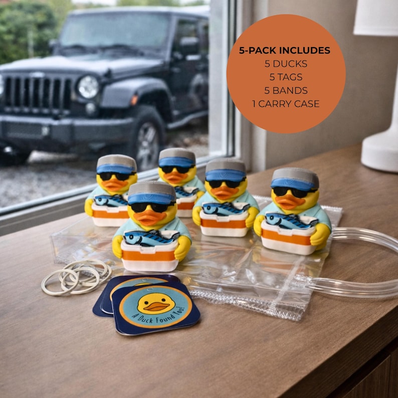 Fishing Duck Decor Duck Hunter Decoration Cabin Decor Fishing Enthusiast Present Desk Ornament Dashboard Fisherman Funny Gift Tackle Box image 6