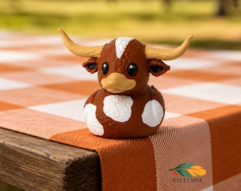 Texas Longhorn Duck Dashboard Decoration Collectible Gift College Student Dorm Room Desk Accessory Football Fan Memorabilia Present