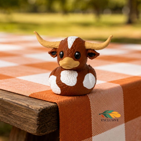 Texas Longhorn Duck Dashboard Decoration Collectible Gift College Student Dorm Room Desk Accessory Football Fan Memorabilia Present