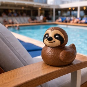 Sloth Duck Figurine Funny Animal Decoration 4x4er Dash Display Desk Accessory Cute Ducky Collectible Statue Unique Cruise Gift Ducking Game image 8