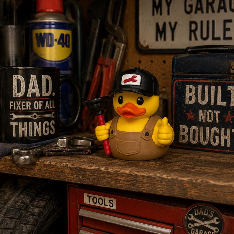 Plumber Gift Men Dashboard Duck Desk Buddy Appreciation Gift Electrician Tradesman Thank You Gag Novelty Bathroom Humor Office Decoration image 12