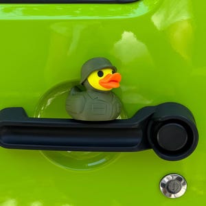 Military Duck Dashboard Toy Car Decoration Jeeping Accessory Combat Duck Helmet Design Patriot Gift Idea Present Boot Camp Graduation image 6
