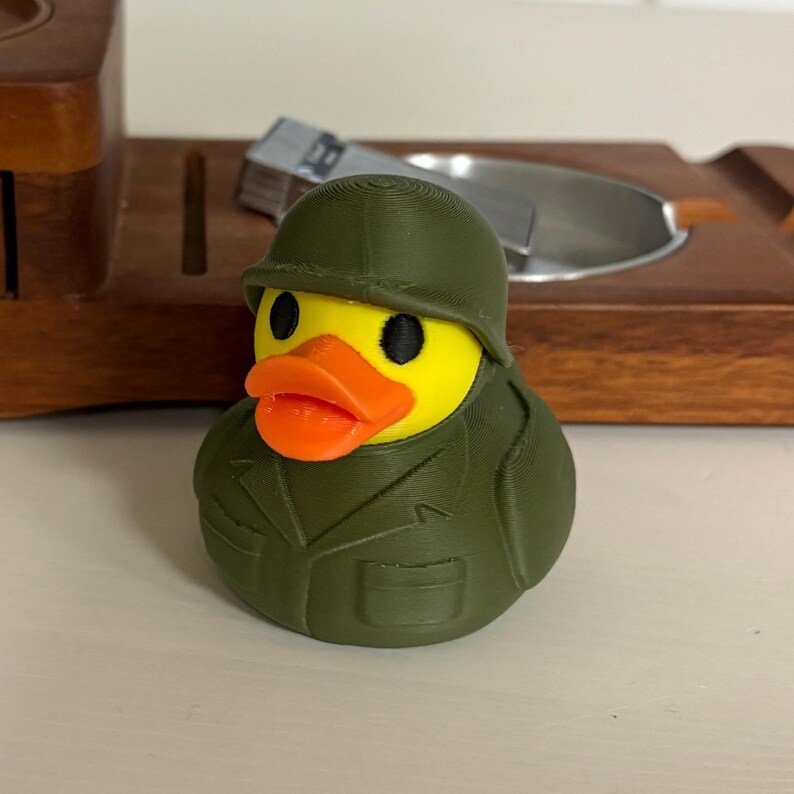 Military Duck Dashboard Toy Car Decoration Jeeping Accessory Combat Duck Helmet Design Patriot Gift Idea Present Boot Camp Graduation image 7