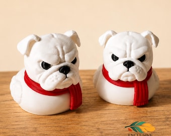 Bulldog Dashboard Duck Vehicle Ornament Graduation Gift Cruise Hiding Toy Collectible Georgia Fan Football Souvenir Party Topper Cake