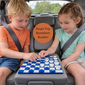 Travel Chess Set Tan Black Checkers Game Board Roll Up Portable Chess Vacation Entertainment Camping Activity Kit Compact Strategy Game image 4