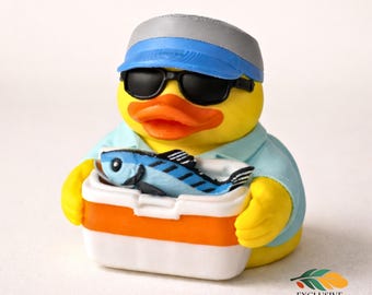 Fishing Duck Decor Duck Hunter Decoration Cabin Decor Fishing Enthusiast Present Desk Ornament Dashboard Fisherman Funny Gift Tackle Box