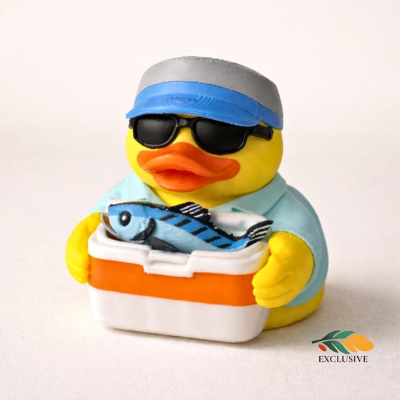 Fishing Duck Decor Duck Hunter Decoration Cabin Decor Fishing Enthusiast Present Desk Ornament Dashboard Fisherman Funny Gift Tackle Box