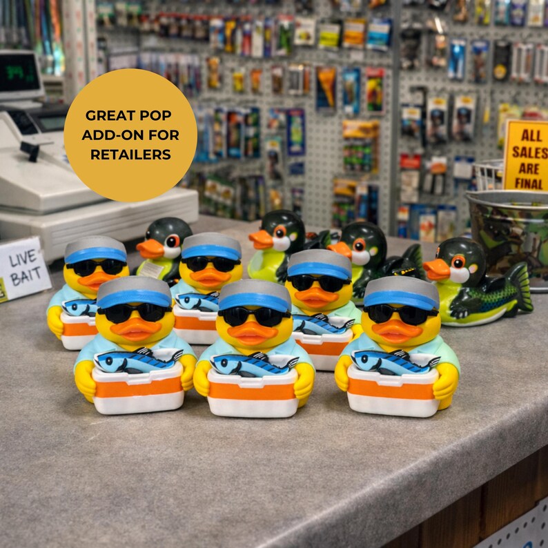 Fishing Duck Decor Duck Hunter Decoration Cabin Decor Fishing Enthusiast Present Desk Ornament Dashboard Fisherman Funny Gift Tackle Box image 13
