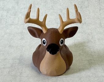 Whitetail Deer Duck 4x4 Collectible Hunting Cabin Rustic Decoration Dashboard Novelty Funny Gift Hunter Dad Gifts Him Buck Antler Wildlife
