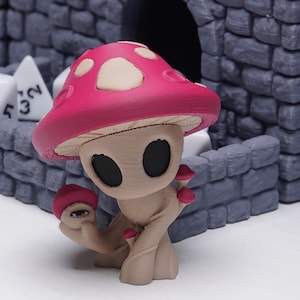 DnD Myconid Mushroom Miniature Fungal Monster Figure for Tabletop RPGs Fantasy Mushroom Creature Mini for DnD Fun Gift for TTRPG Players