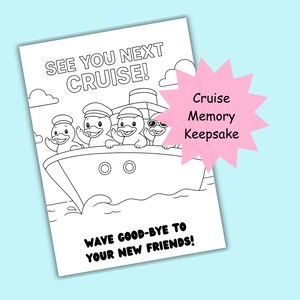 Cruise Coloring Book Kids Cruise Entertainment Activity Printable Duck Hide Seek Family Fun Vacation Memory Keepsake Gift Travel Art Project image 8