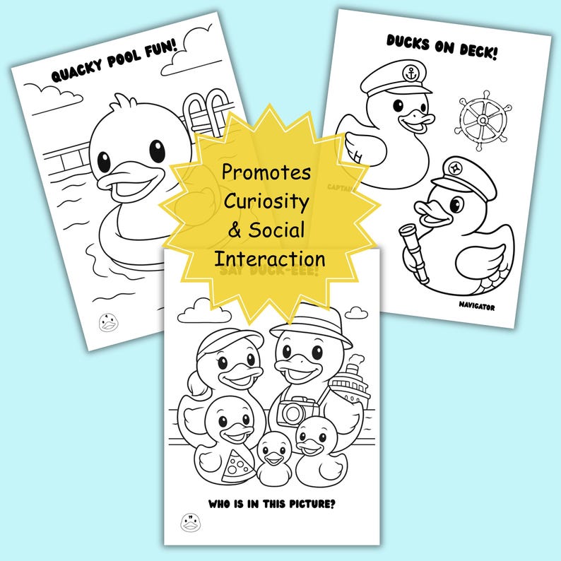 Family Vacation Memory Cruise Coloring Book Kids Travel Activity Duck Hide Seek Adventure Printable Ship Exploration Pages Creative Art Project Children Entertainment Solution Travel Keepsake Creation Instant Download Option Cruise Themed