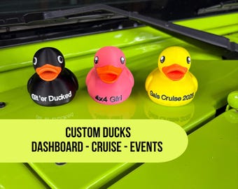 Custom Duck Jeeper Ducking Tradition Vehicle Decoration Personalized Gift Birthday Keepsake Team Event Group Activity Surprise Present Funny