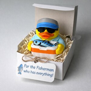 Fishing Duck Decor Duck Hunter Decoration Cabin Decor Fishing Enthusiast Present Desk Ornament Dashboard Fisherman Funny Gift Tackle Box image 5