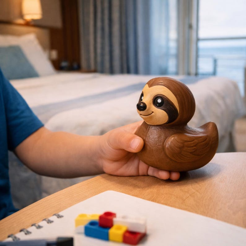 Sloth Duck Figurine Funny Animal Decoration 4x4er Dash Display Desk Accessory Cute Ducky Collectible Statue Unique Cruise Gift Ducking Game image 11