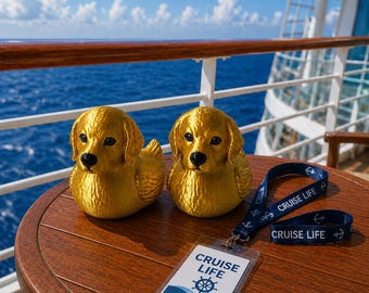 Golden Retriever Duck Cruise Collection Hide Seek Ducking Party Favor Gifts Him Her Puppy Gift Dog Enthusiast Cute Toy Collectible Item