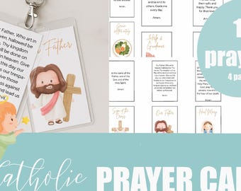 Catholic Prayer Cards: 11 Printable Prayers for Kids (Digital Download)