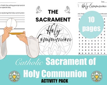 Sacrament of Holy Communion for children. PDF printable pack exploring the joyful Sacrament of Holy Communion.