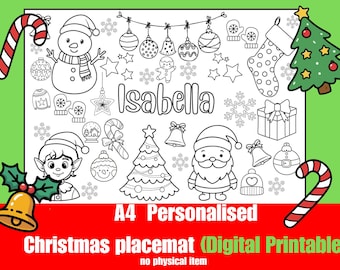 A4 PERSONALISED CHRISTMAS PLACEMAT