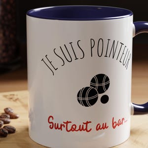Tasse à café en céramique pour les amateurs de pétanque et d&#39;apéritifs, cadeau pour les joueurs de pétanque, décoration de cuisine unique