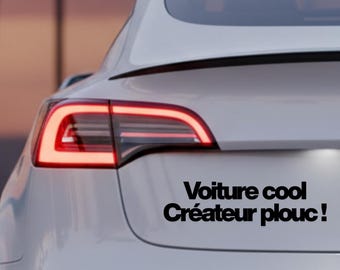 Adesivo de carro anti-Elon Musk, decalque sarcástico para para-choque