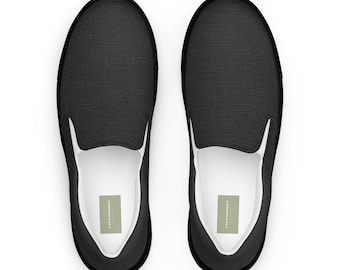 Zapatillas sin cordones para hombre | Zapatos negros texturizados sin cordones |Imprescindibles para el día a día