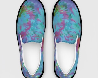 Colortone, Hippie 70 s Canvas Slip-On Shoes:  Women's Fashion qnd relax Sneakers