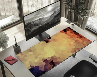 Geometrische Maus Unterlage: Neopren Schreibtischunterlage, Home Office Decor