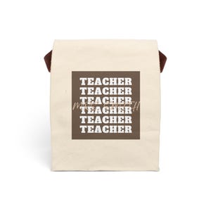 Personalisierte Canvas Lunch Bag, Lehrer Lunch Tote, Benutzerdefinierte Kühltasche, Schule Lunchsack, wiederverwendbarer Lunchbehälter, Lunchbox für