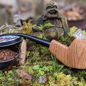 Golden Oak Churchwarden Pipe