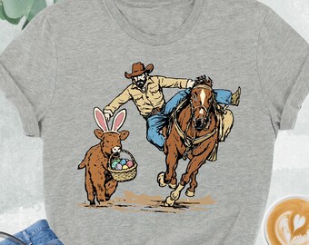Easter Cowboy Bunny Shirt, Western Easter Bunny Shirt, Rodeo Easter Bunny Shirt, Funny Cowboy Easter Shirt, Country Easter Bunny Shirt