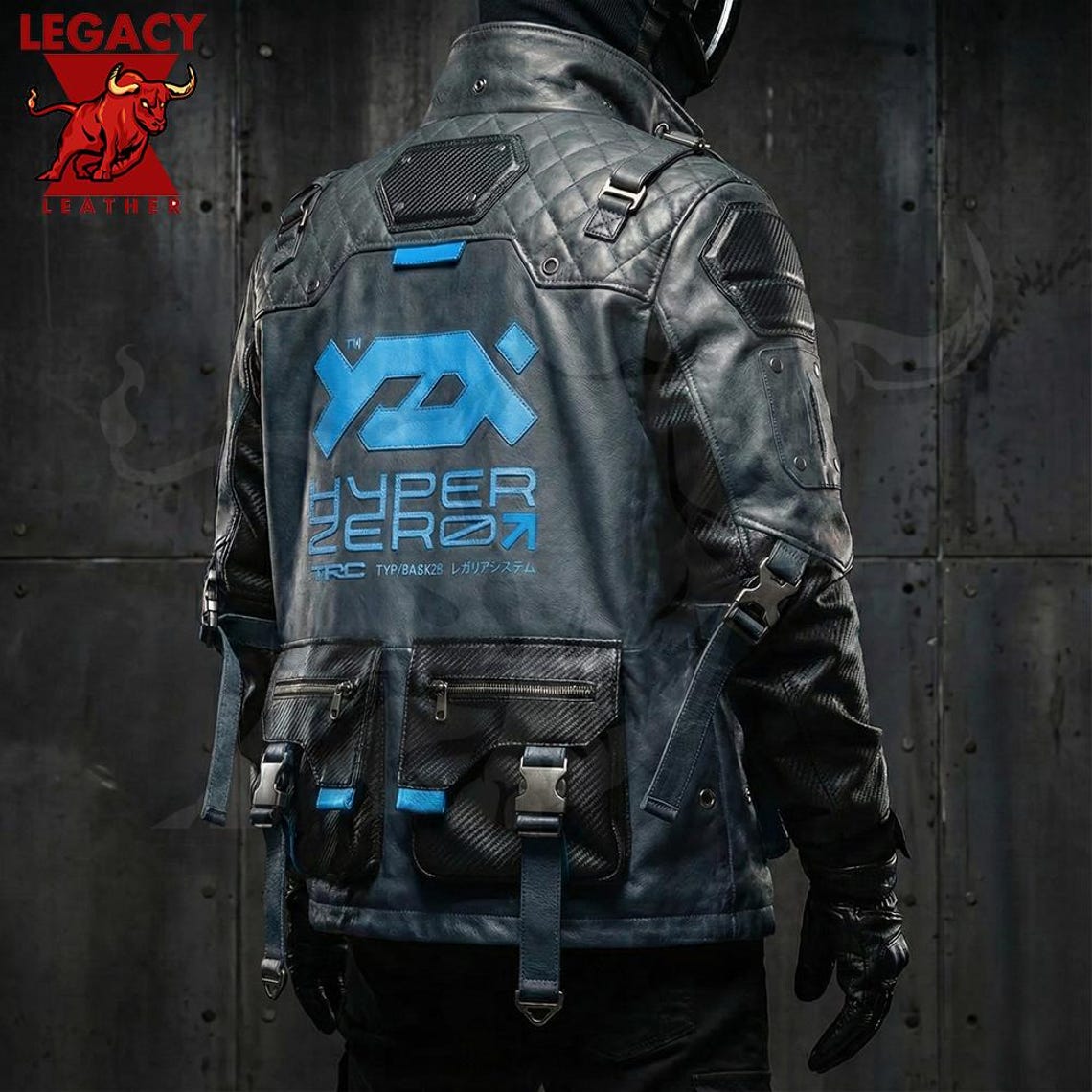 Robotics Racer Jacket Robotic Leather Jacket, Futuristic Space and Bike Fashion Outfit ...