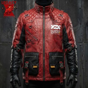 Robotic Leather Jacket, Futuristic Space and Bike Fashion Outfit ...