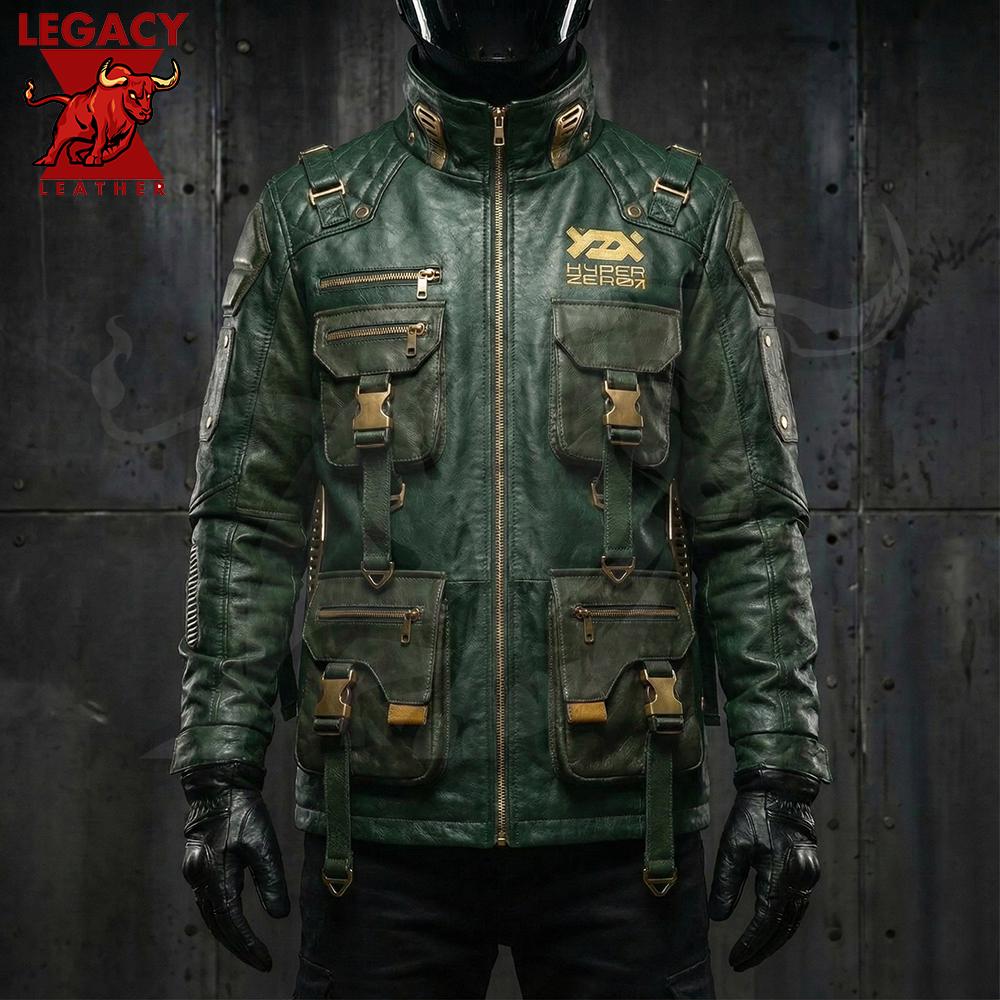 Robotic Leather Jacket, Futuristic Space and Bike Fashion Outfit ...