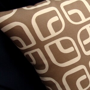 Chris Stone Modern Pillow Cover COFFEE With CREAM Home Decorator Fabric Many Sizes Available New Fabric image 1