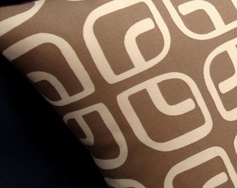 Chris Stone Modern Pillow Cover - COFFEE With CREAM - Home Decorator Fabric - Many Sizes Available -- New Fabric