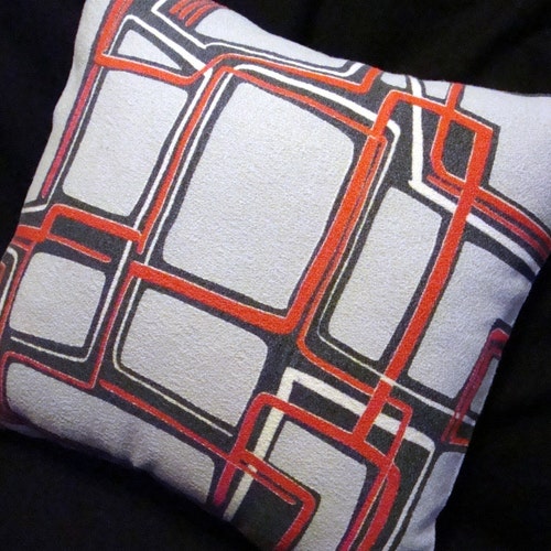 Eames Dot Mid Century Modern Throw Pillow Cover Eames Red Etsy