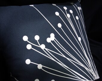 Danish Modern Pillow Cover -- White on Grey -- shown for 18" x 18" insert - various sizes available