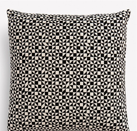 Checker Split Midcentury Modern Pillow Cover Alexander Etsy