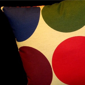 Modern Retro Pillow Cover My BIG, FAT Polka Dot Pillow Many sizes available image 1