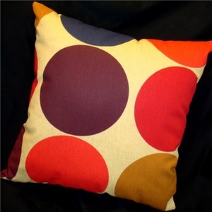 Modern Retro Pillow Cover My BIG, FAT Polka Dot Pillow Many sizes available image 2