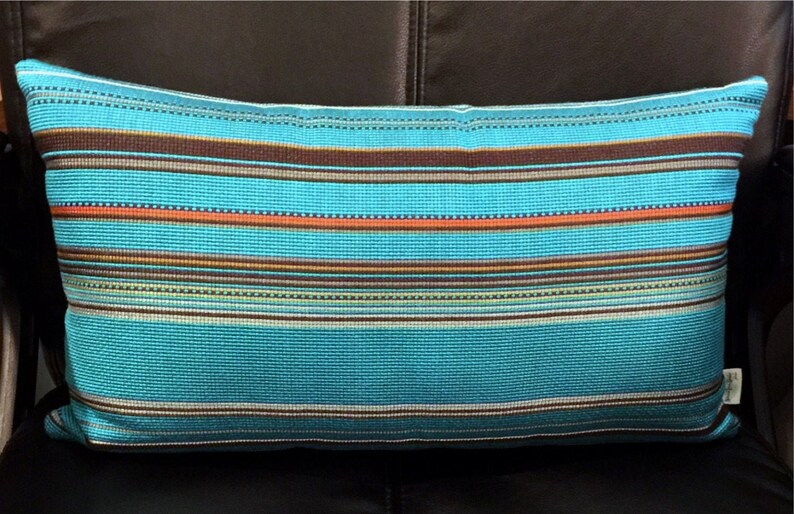 Maharam Pillow Cover Maharam Paul Smith Point fabric Cyan / Turquoise Many Sizes Available image 1