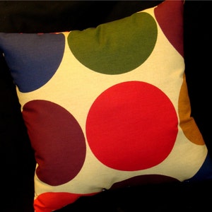 Modern Retro Pillow Cover My BIG, FAT Polka Dot Pillow Many sizes available image 3