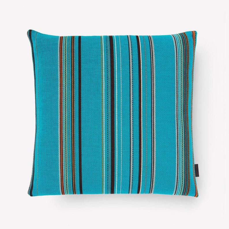 Maharam Pillow Cover Maharam Paul Smith Point fabric Cyan / Turquoise Many Sizes Available image 2